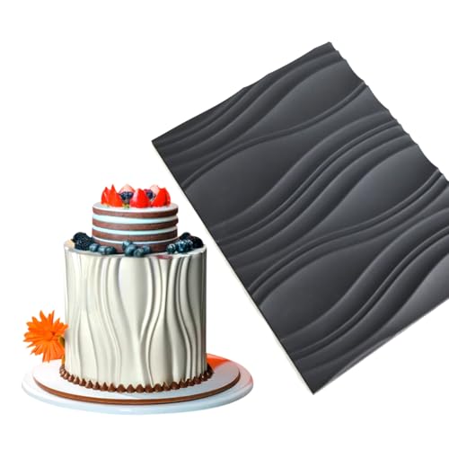 Silicone Fondant Mold Wave Pattern Embossing Mat for Cake Decorating DIY Clay