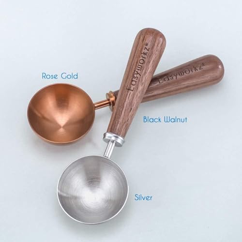 Retro Stainless Steel Coffee Spoon With Black Walnut Handle