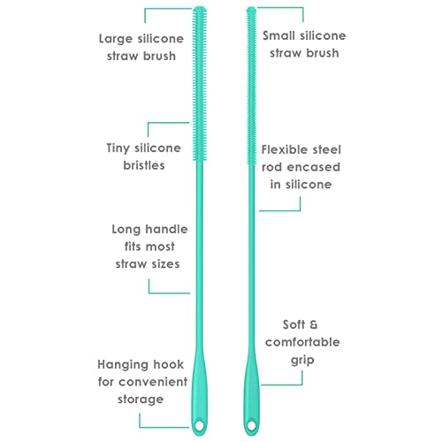 Silicone Straw Brush 4 Pack (4 Count)