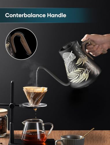 Gooseneck Electric Kettle with ±1℉ Temperature Control 0.9 Liter