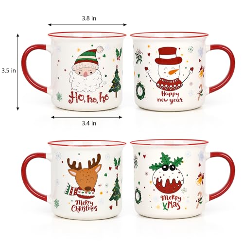 Christmas Mugs Set of 4 (4 Count)