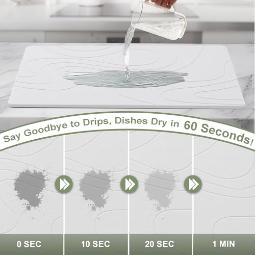 Large Stone Drying Mat for Kitchen Counter
