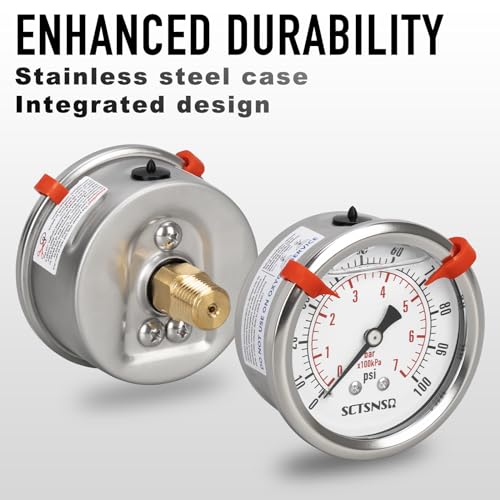 0 to 100 Psi Pressure Gauge