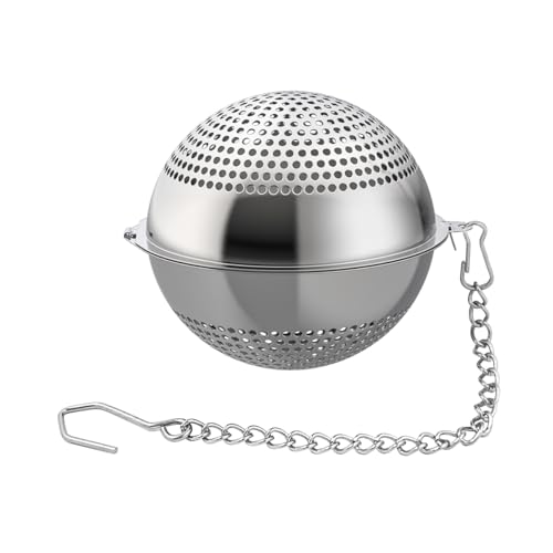 Food Grade 304 Stainless Steel Mesh Tea Ball 2.1 Inch Tea Infuser Strainer Filter Diffuser for Loose Tea (4.59 Count)