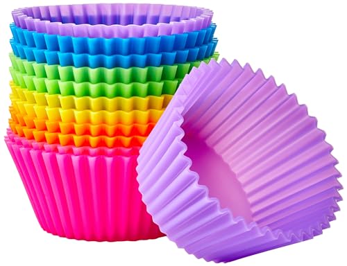 Reusable Non Stick Silicone Baking Cups (12 Count)