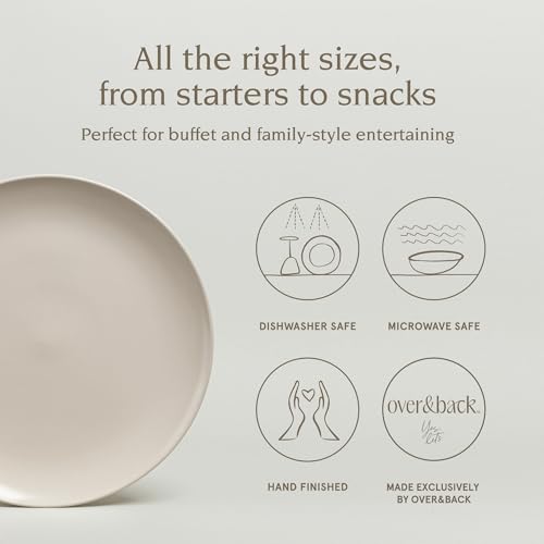 over&back Coupe Stoneware Serving Platter