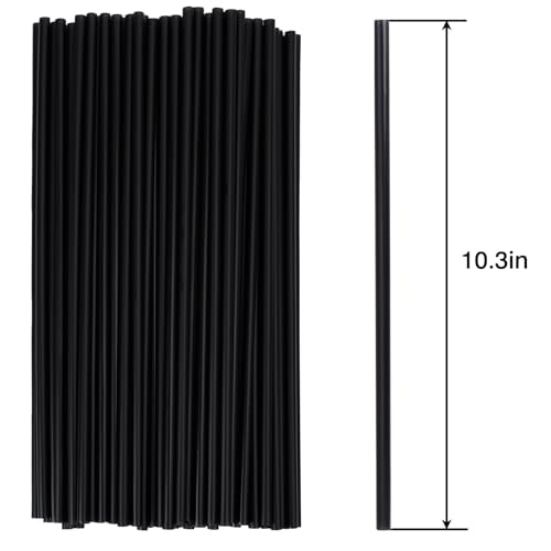 10.3" Disposable Plastic Drinking Straws (500 Count)