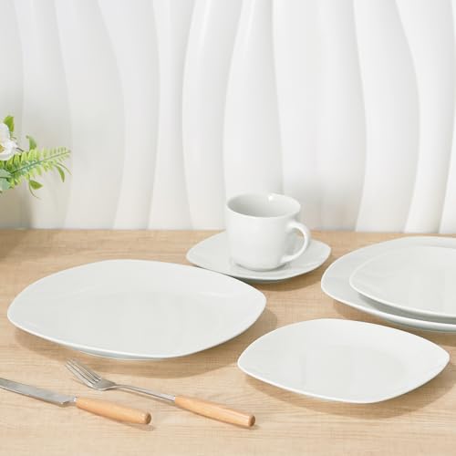 10" Square Dinner Plates Set of 4 (4 Count)