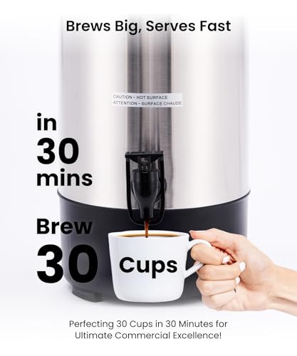30 Cup Stainless Steel Percolator Coffee Maker