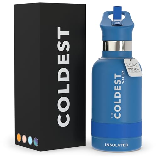 Coldest Insulated Water Bottle with Straw Lid