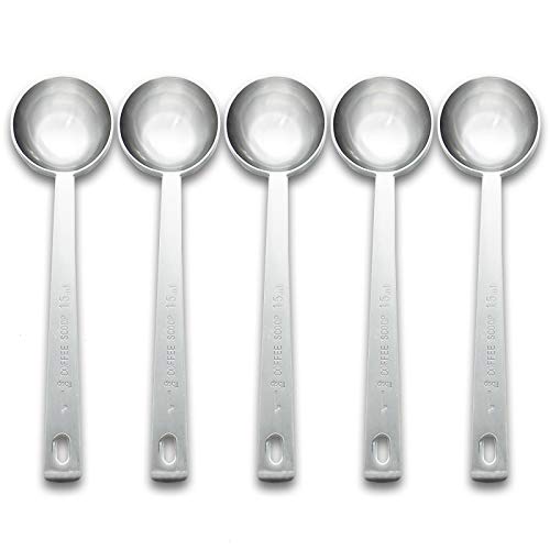 Coffee Measuring Scoop 1 Tablespoon long handle Stainless Steel spoon for Coffee
