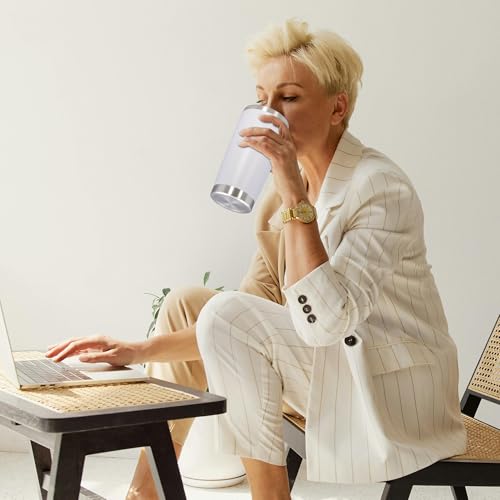 20oz Tumbler Stainless Steel Tumbler Coffee Tumbler with Lid White
