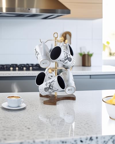Gold Mug Holder Tree for Countertop