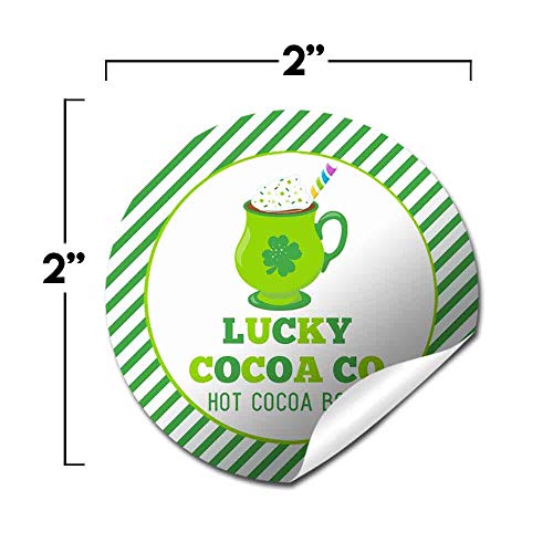 Lucky Cocoa Co. Festive Mug Themed St. Patrick's Day Hot Cocoa Bomb Packaging Sticker Labels