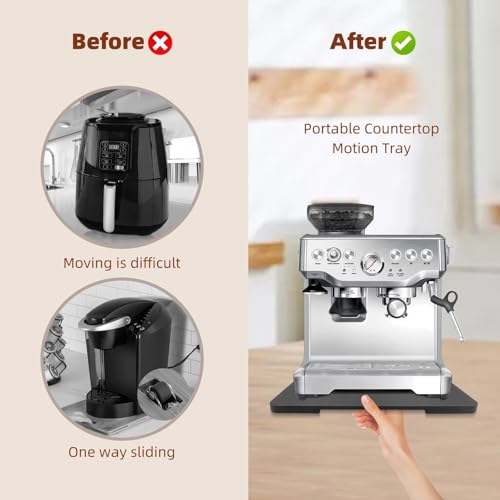 360°Rolling Tray Bamboo Appliance Slider for Breville Espresso Machine
