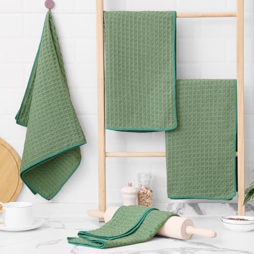 Microfiber Waffle Weave Kitchen Towels (6 Count)