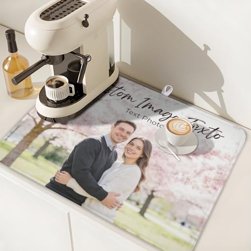 Custom Personalized Dish Drying Mat for Kitchen Counter