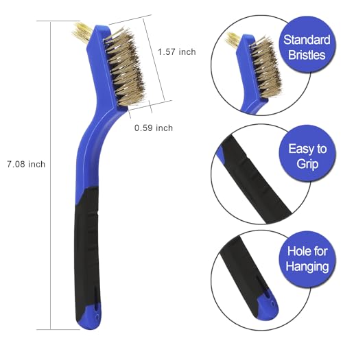 Wire Brushes Pack of 7. for Cleaning Welding Slag
