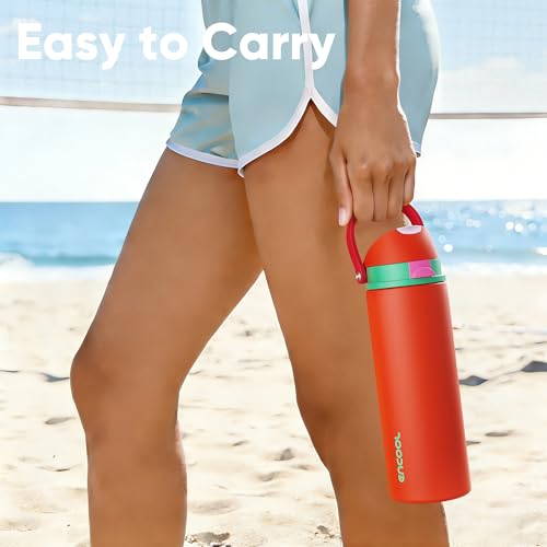 Insulated Water Bottle with Straw