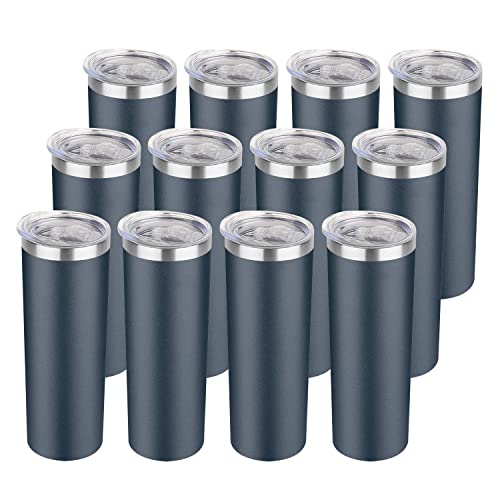 20 oz Skinny Tumblers Bulk Set (12 Count)