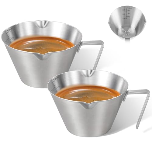 2 Pc Stainless Steel Espresso Shot Cups (2 Count)