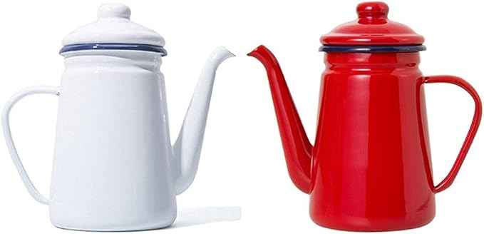 Grade Enamel Coffee Pot Pour Over Milk Water Jug Pitcher Barista Teapot Kettle For Gas Stove and Induction Cooker