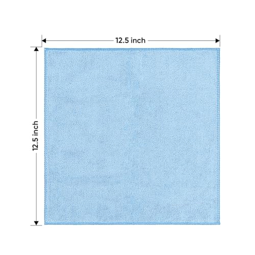 Blue Microfiber Cleaning Cloth 12 Pack (12 Count)