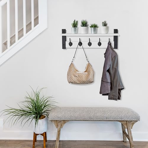 Coat Rack Wall Mount with Shelf