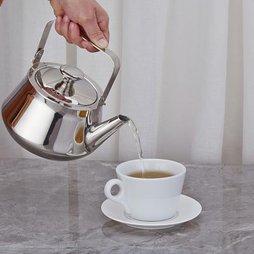 1.3 Quart stainless steel teapot with Infuser A modern