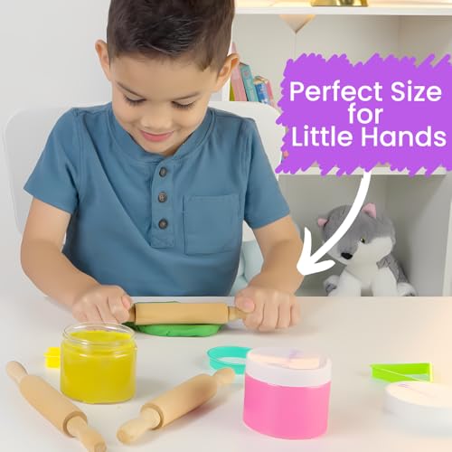 8 Inch Premium Kids Mini Rolling Pins (6 Count)