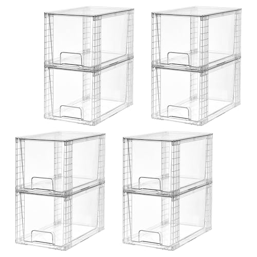 8 Pack Large Stackable Storage Drawers (8 Count)