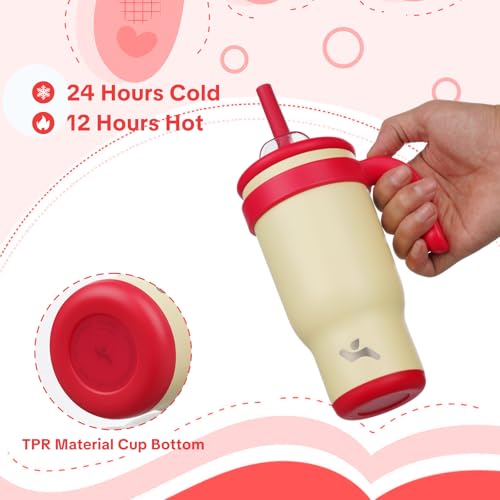 18 oz Tumbler with Handle and Straw