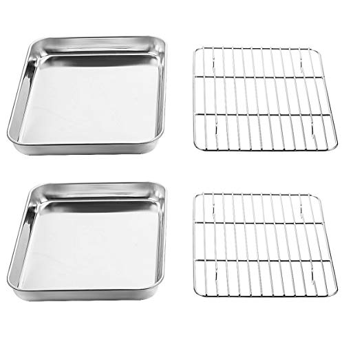 Baking Sheet with Rack Set [2 Sheets + 2 Racks]