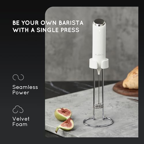 Rechargeable Milk Frother Handheld with Charging Stand