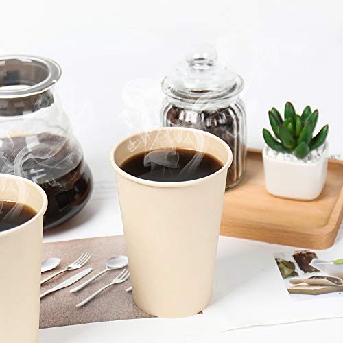 Bamboo Fiber 120 Count 16 oz Disposable Light Brown Paper Coffee Cups