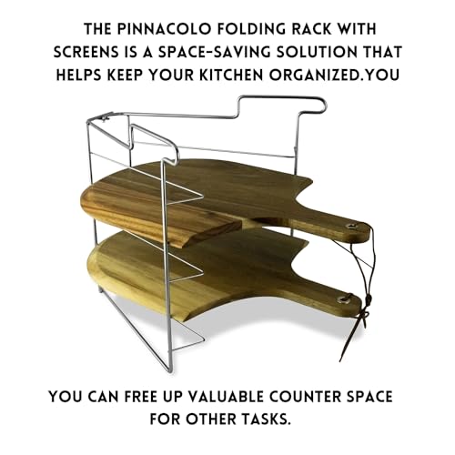 Folding Pizza Rack with five 14 Inch Pizza Screens
