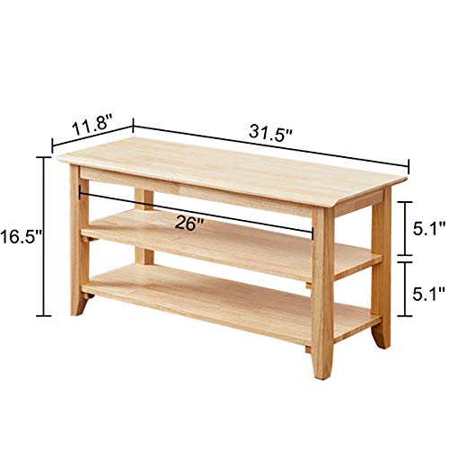 Shoe Rack Bench Wooden Storage Bench Entryway Bench