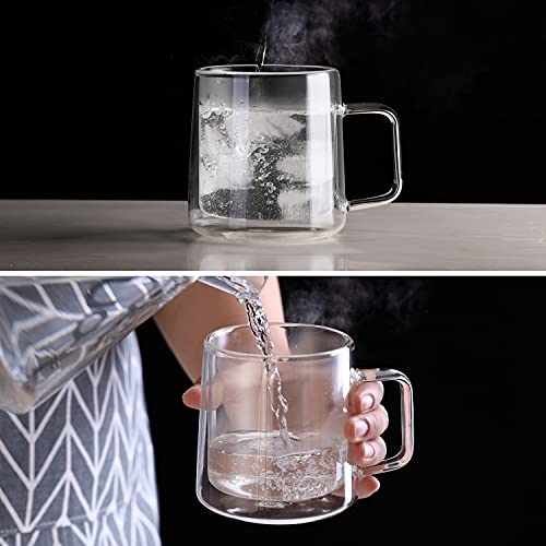 12oz Glass Coffee Mugs (2 Count)