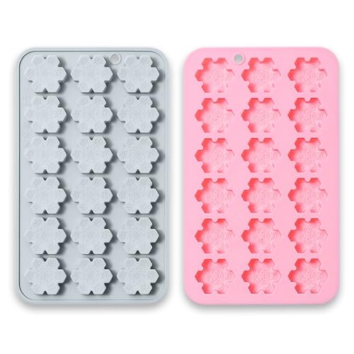 2 Pcs Snowflake Silicone Molds