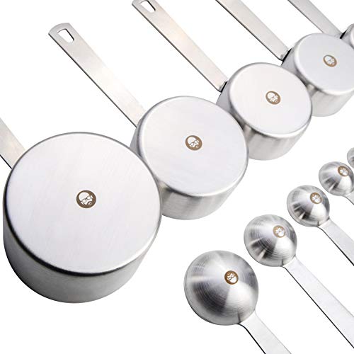 10 Piece Stainless Steel Measuring Cups and Spoons Set