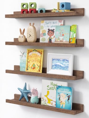 24 Inch Floating Shelves for Wall Set of 4 (4 Count)