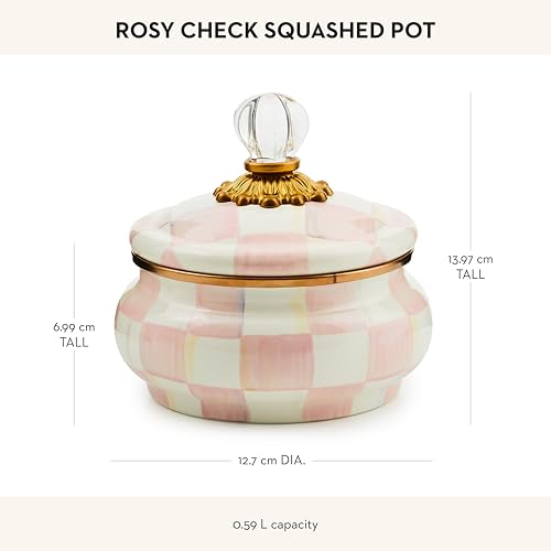 Enamel Squashed Pot