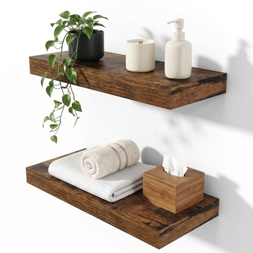 16 Inch Floating Shelves for Wall Set of 2 (2 Count)