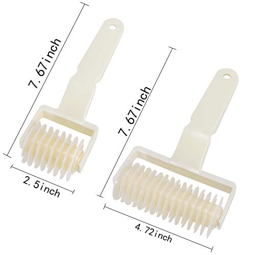 2Pcs Lattice Roller Cutter Pastry Cutter Roller DIY Baking Tool for Dought Cookie Pie Pizza Bread Pastry (2 Count)