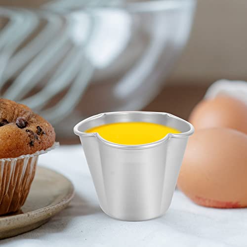 6Pcs Pudding Molds Aluminum Baking Cups Cupcake Mould Muffin Tin Nonstick Pudding Pan Egg Tart Molds Baking Tool for Kitchen Mini Pie Tins