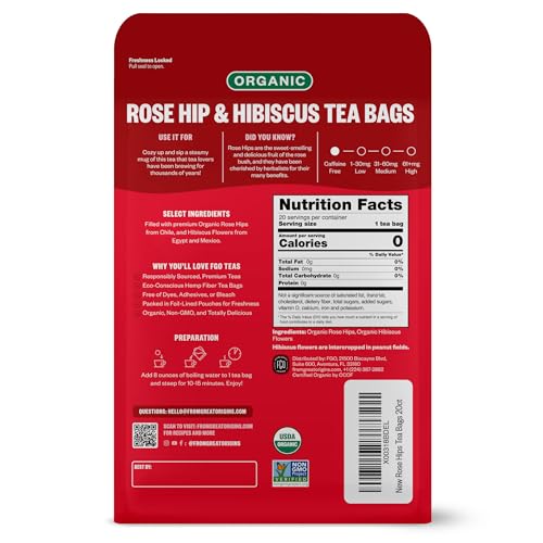 Organic Rosehips Tea (20 Count)