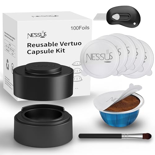 Reusable Pod Kit for Nespresso Pods Vertuo (100 Count)