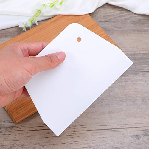 2pcs Cake Scraper Icing Smoother Flexible Plastic Cake Scraper Smoother for Bakery Pastry Cake Decoration Kitchen DIY Baking Tool