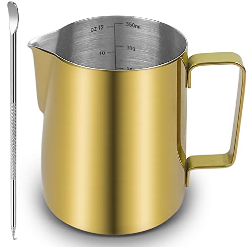 Stainless Steel Milk Frothing Pitcher 12 oz