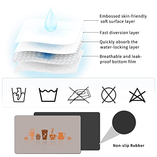 Thick Counter Protector Absorbent Coffee Machine Spill Mat